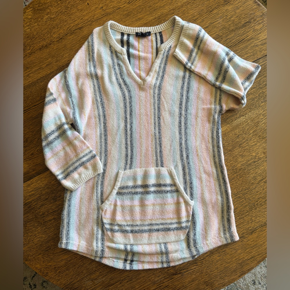 Tribal Cream Baja Striped Beach Sweater